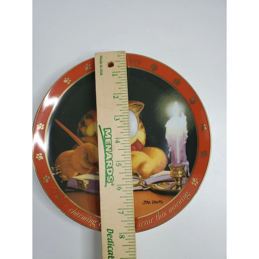Garfield Cat Jim Davis Dear Diary Danbury Mint Plate The Charming Cat-1990